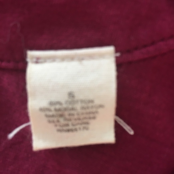 Anthropologie Deletta Burgundy Top Small - Picture 4 of 5